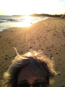 Me, beach, sunset